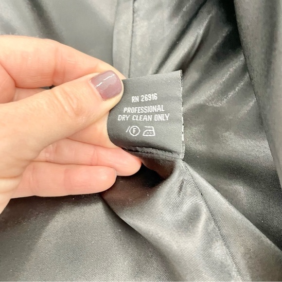 Di Silver Vtg Men's Cashmere Blend Charcoal Black Long Overcoat Sz 44 Reg EUC - Picture 13 of 14